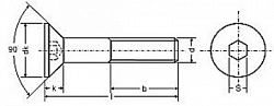  ГОСТ Р ИСО 10642-2012 Винт с потайной головкой и внутренним шестигранником