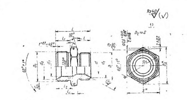 Переходник прямой ГОСТ 16052-70