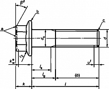 ГОСТ 15072-2013 Болт с шестигранной уменьшенной головкой с фланцем с мелким шагом резьбы